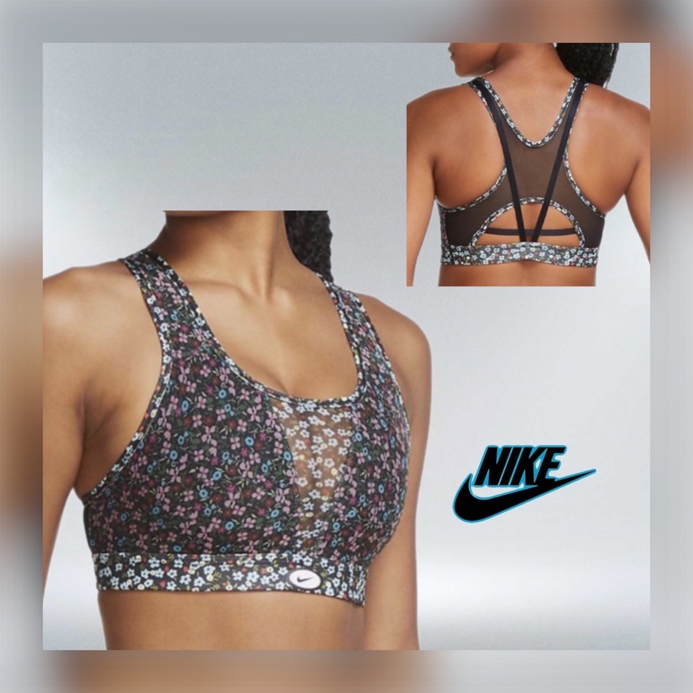 NIKE Medium Support Floral Dri-Fit Classic Sports Bra